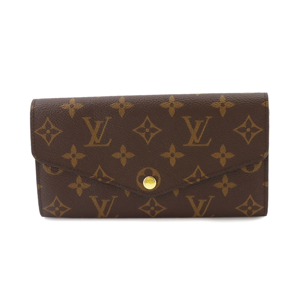 Louis Vuitton Monogram Portefeuille Sarah Bi-fold Long Wallet Rose Ballerine ...